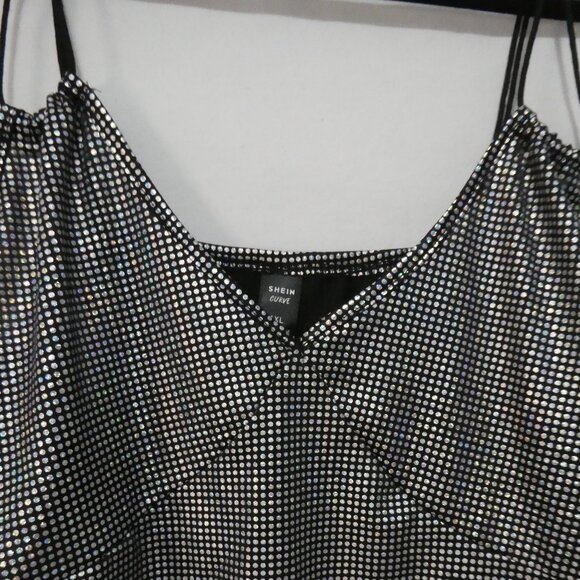 SHEIN - Curve | 1XL | Shimmering Dots | Strappy Cami Top - Picture 4 of 15